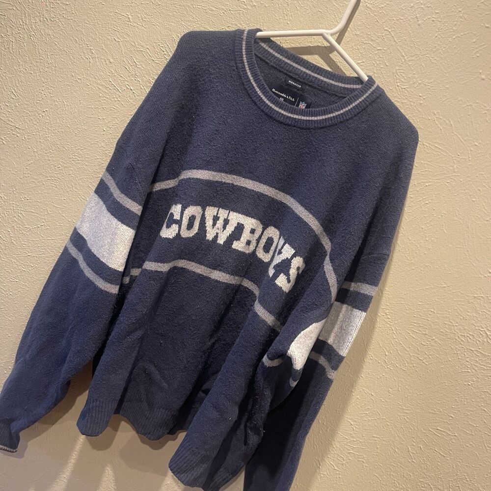ABERCROMBIE AND FITCH Dallas Cowboys NFL  Crewneck Sweatshirt Mens XXL